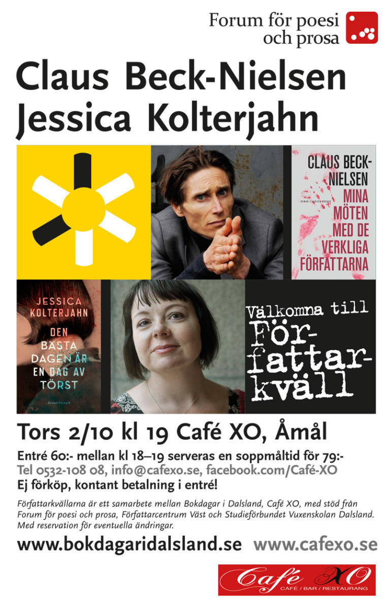 Författarkväll 2/10 i Åmål