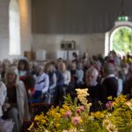 Publik inför Lars Lerin på Bokdagar 2015