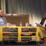 Svante Weyler och Tomas Bannerhed i ett scensamtal, Bokdagar i Dalsland 2015